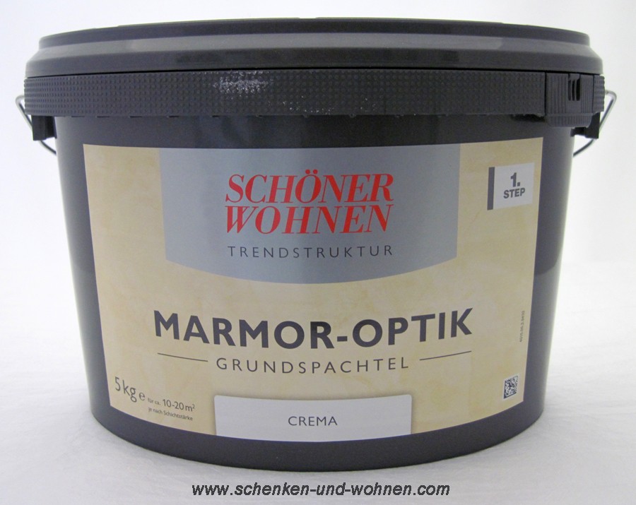 5 crema Grundspachtel Marmor-Optik - Wohnen kg Schenken-und-Wohnen Schöner