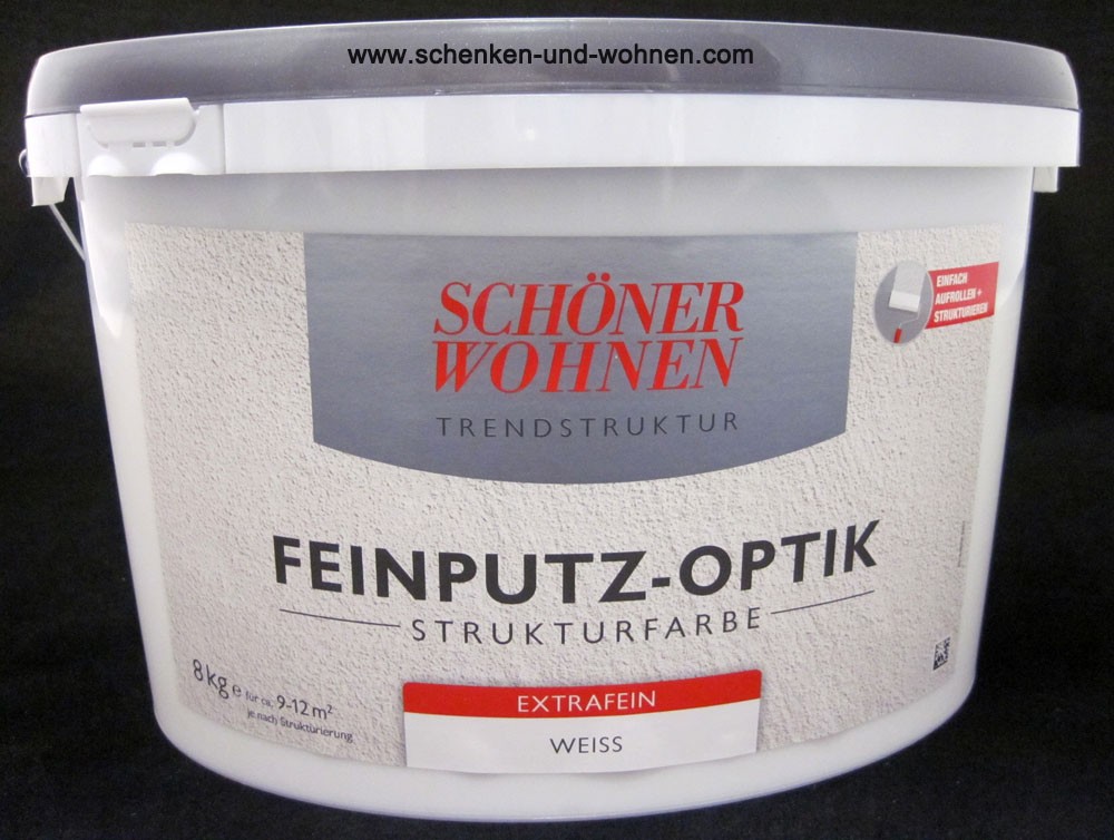 Feinputz-Optik Strukturfarbe extrafein 8 kg Schöner Wohnen - Schenken-und
